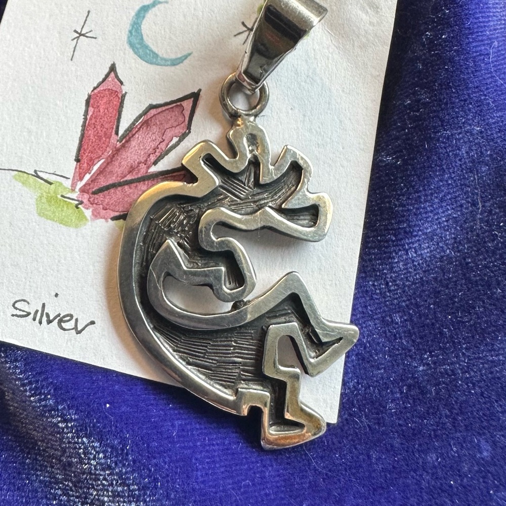 Silver Kokopelli Pendant